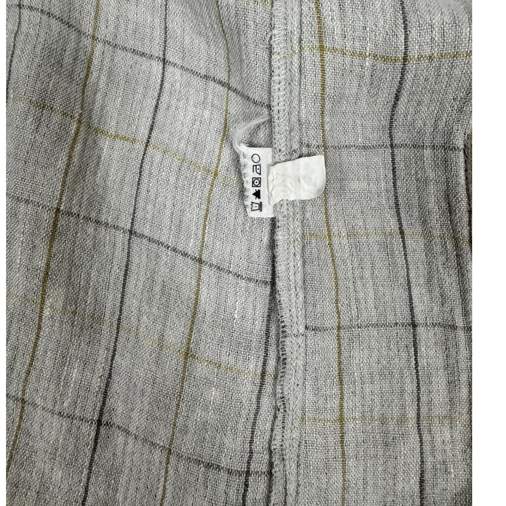 Eileen Fisher Grey Linen Blend Open Front Cardigan Jacket Small Pockets - Picture 10 of 10